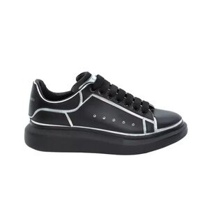 Alexander McQueen Metallic
Hologram Silver Black Leather
Sneakers Size 46
